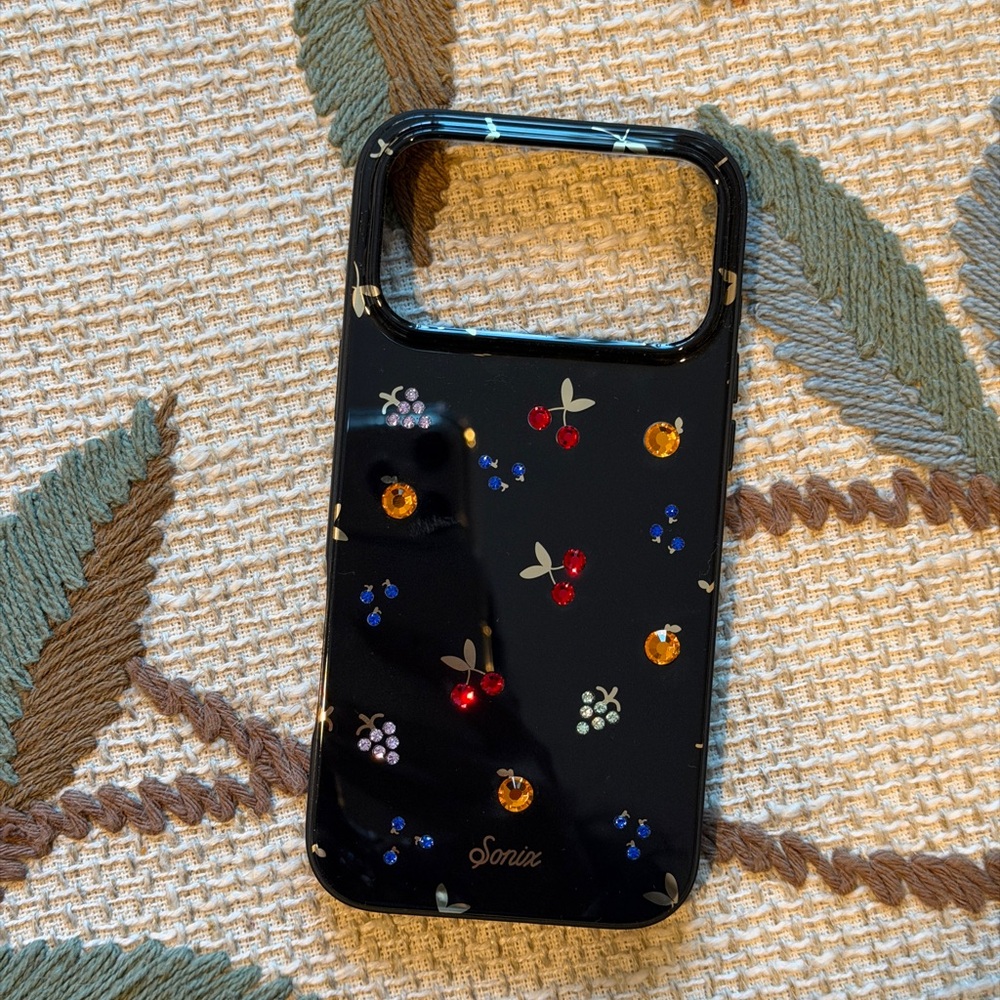 Sonix Black Case with Colorful Floral Accents